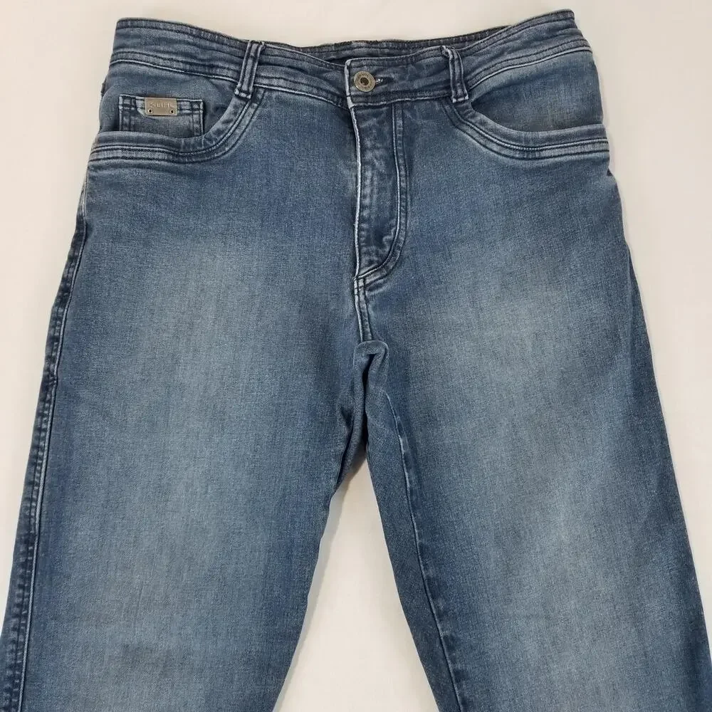 Kuhl Jeans Mens 34x34 Blue Medium Wash Straight Stretch Denim Organic Cotton